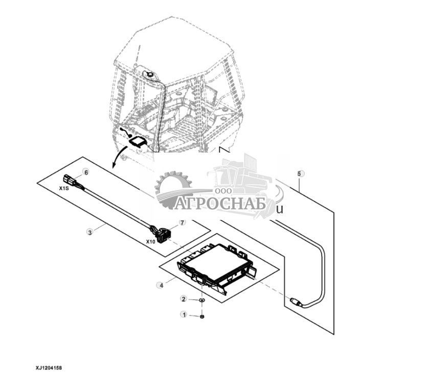 Крепление контроллера спутникового модуля (SAT) JDLink™ и антенна - ST792698 151.jpg